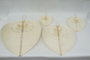 DKD Home Decor Set de 4 Decoraciones de Pared de Bambú Diseño Abanico