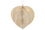 DKD Home Decor Set de 4 Decoraciones de Pared de Bambú Diseño Abanico