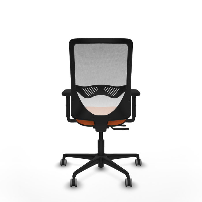 PIQUERAS Y CRESPO Silla de oficina Zulema Naranja y Blanco