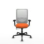 PIQUERAS Y CRESPO Silla de oficina Zulema Naranja y Blanco