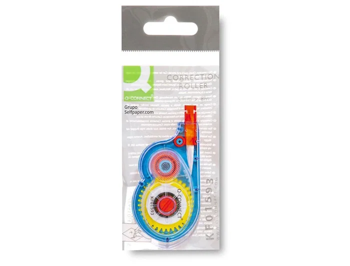 Q-connect Corrector de Cinta Blanca, 5 mm de Ancho x 8 m de Largo, para Corrección Limpia y Escritura Inmediata