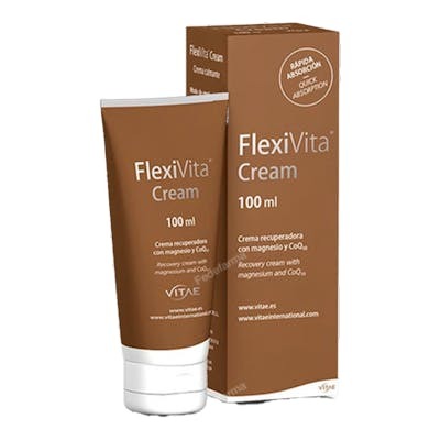 VITAE Flexivita Crema 100Ml. Crema recuperadora para aliviar dolor muscular y articular con Magnesio, Coenzima Q10 y Arnica