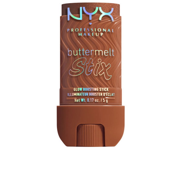 NYX Professional Make Up Buttermelt Stix Glow Boosting Stick Iluminador Sedoso, Hidratante con Manteca de Cupuaçu y Aceite de Coco, 5 gr NYX Professional Make Up Buttermelt Stix Glow Boosting Stick Iluminador Sedoso, Hidratante con Manteca de Cupuaçu y Aceite de Coco, 5 gr
