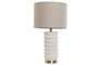 DKD Home Decor Lámpara Sobremesa Beige Dorado 35 x 64 x 35 cm