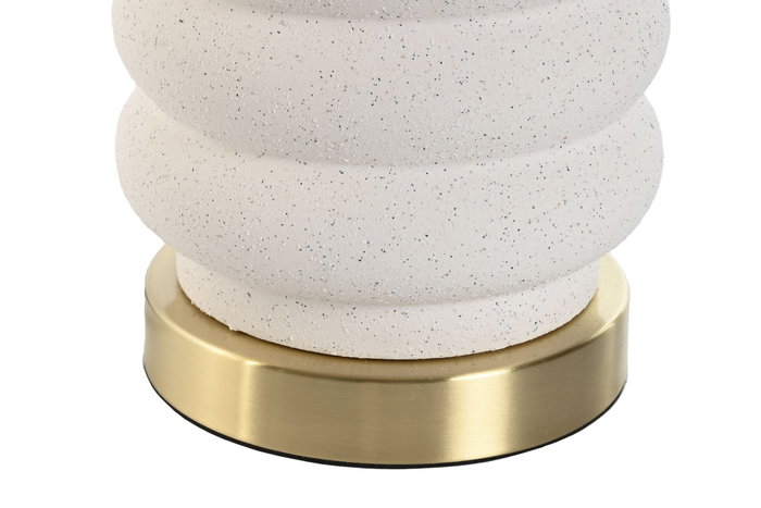 DKD Home Decor Lámpara Sobremesa Beige Dorado 35 x 64 x 35 cm