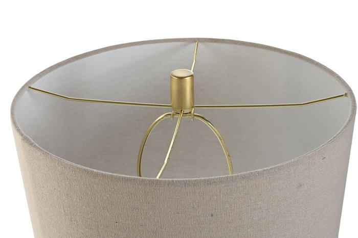 DKD Home Decor Lámpara Sobremesa Beige Dorado 35 x 64 x 35 cm