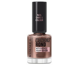 Rimmel London Esmalte de Uñas Wonder'Bond #007-Cappuccino 8 ml - Con Biotina y Keratina, Fortalece y Cuida Uñas, Acabado Elegante, Vegano
