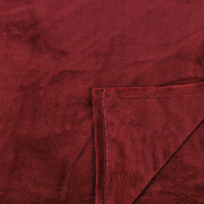 Home Deco Factory Manta de Microfibra 125x150 cm, Burdeos Home Deco Factory Manta de Microfibra 125x150 cm, Burdeos