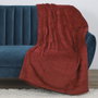 Home Deco Factory Manta de Microfibra 125x150 cm, Burdeos