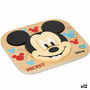 Puzzle Infantil de Madera Disney Mickey Mouse + 12 Meses 6 Piezas (12 Unidades)
