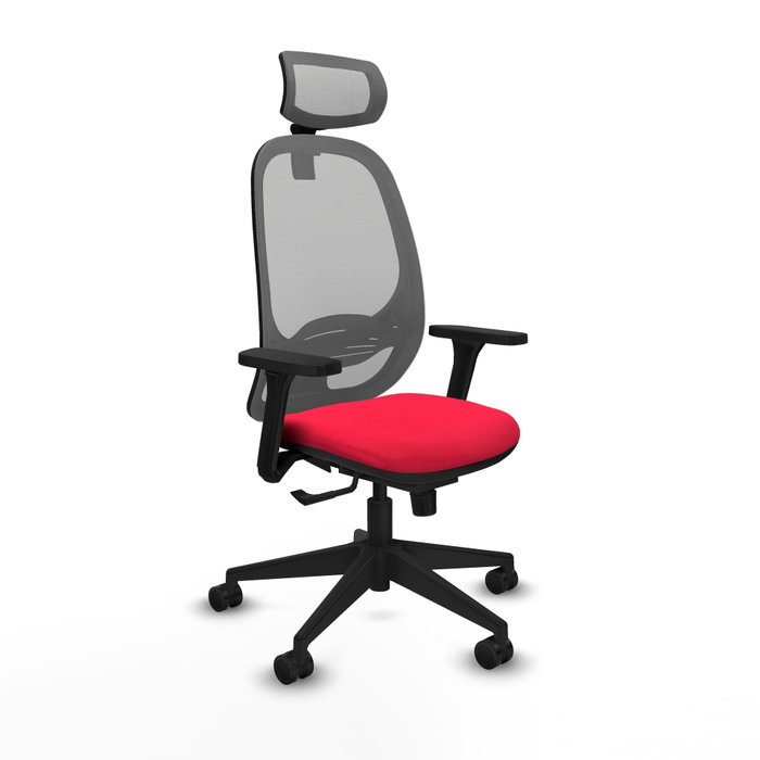 PIQUERAS Y CRESPO Silla de oficina Cilanco con mecanismo Sincro, Rojo y Gris PIQUERAS Y CRESPO Silla de oficina Cilanco con mecanismo Sincro, Rojo y Gris