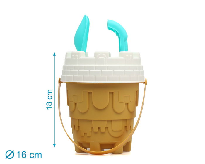 KioKids Set Cubo de Playa Castillos Juguete para Niños +18 Meses con Pala y Molde 7 Piezas KioKids Set Cubo de Playa Castillos Juguete para Niños +18 Meses con Pala y Molde 7 Piezas
