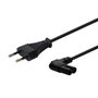 SAVIO Cable de alimentación H03VVH2-F 2x0,75mm2 3m negro