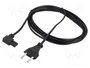 SAVIO Cable de alimentación H03VVH2-F 2x0,75mm2 3m negro