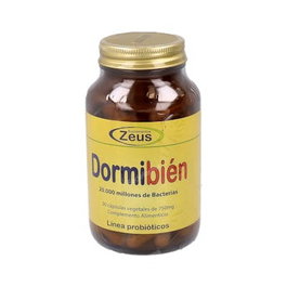 ZEUS Dormibien 90Cap. Complemento alimenticio con GABA, Melatonina y Probióticos para conciliar el sueño