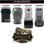 Master Lock Caja de Llaves Segura Certificada XL - Seguridad Profesional con Combinación Programable y Cubierta Protectora