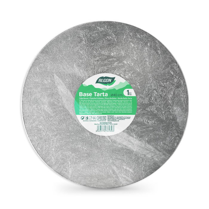 Algon Tabla para Tartas Redonda 40 cm (12 Unidades)