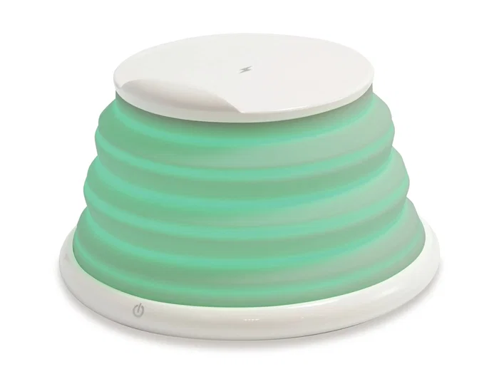 Conceptronic GORGON02W Cargador Inalámbrico Qi con Soporte Plegable - 10W Carga Rápida, PowerIQ, Color Blanco, Indicador LED, Compatibilidad Universal