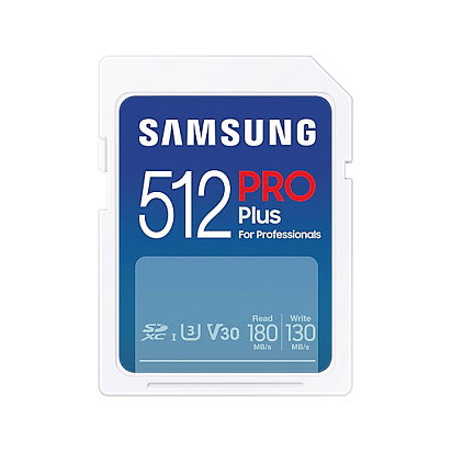 Samsung PRO Plus MB-SD512SB/WW Tarjeta de Memoria SDXC 512 GB, UHS-I, Clase 3 (U3), V30, Lectura 180 MB/s, Escritura 130 MB/s, Blanca, Resistente Agua Golpes X-Ray 2023