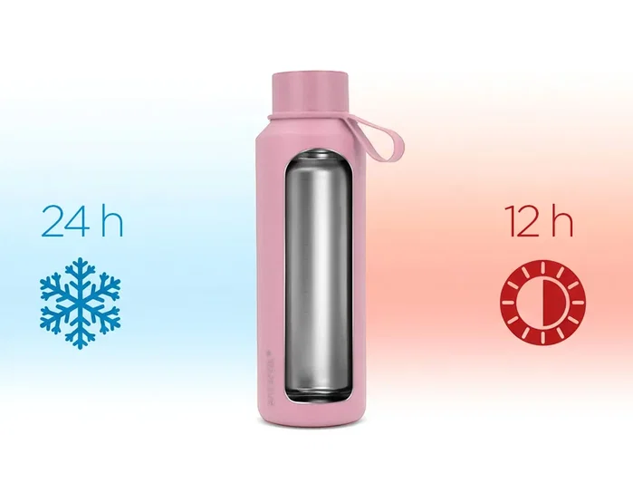 Antartik Botella portaliquidos Antartik Core isotérmica rosa 600 ml Antartik Botella portaliquidos Antartik Core isotérmica rosa 600 ml