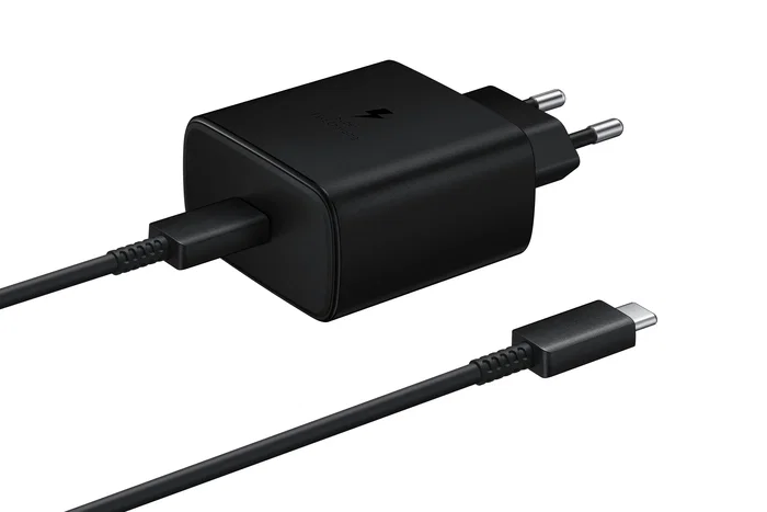 Samsung EP-TA845 - Cargador rápido USB-C 45W (21V) con tecnología Quick Charge 2.0 para smartphone, color negro
