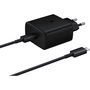 Samsung Cargador Rápido 45W EP-TA845XBEGWW con Cable USB Tipo-C, Carga Super Rápida para Teléfonos y Tablets Samsung Compatibles