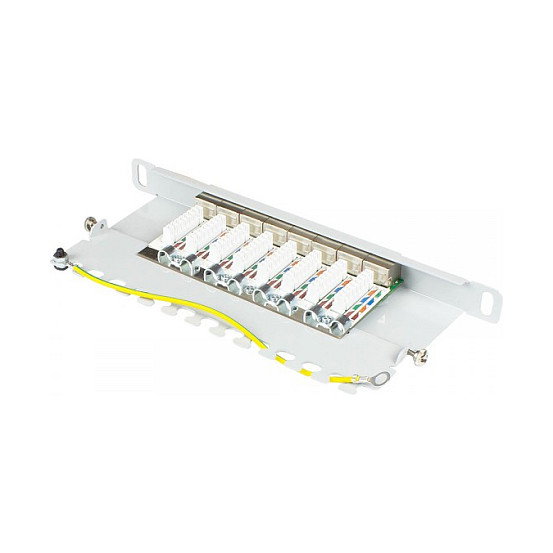 GoodConnections Patchpanel 10 Cat. 6A 8 Puertos RJ45 GC-N0129 Gris