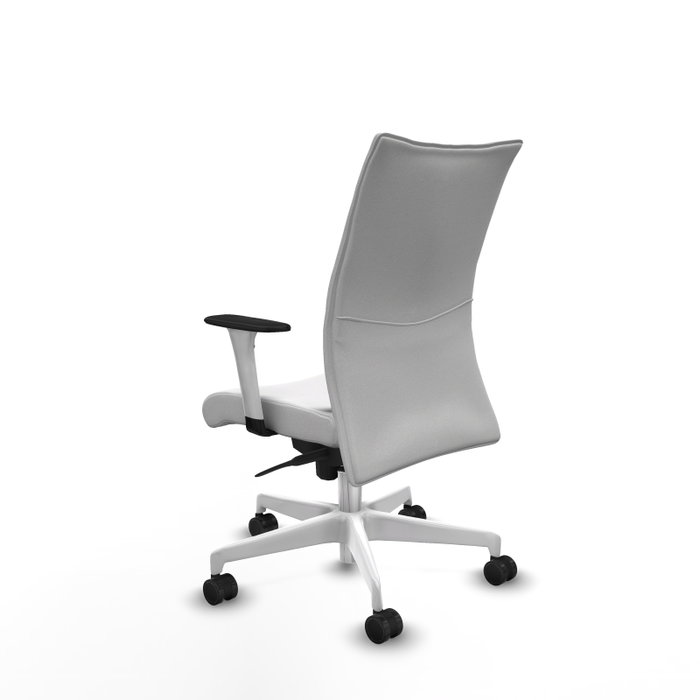 PIQUERAS Y CRESPO Silla Albacete confidente blanca con mecanismo Sincro y brazos 1D PIQUERAS Y CRESPO Silla Albacete confidente blanca con mecanismo Sincro y brazos 1D