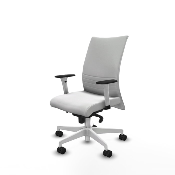 PIQUERAS Y CRESPO Silla Albacete confidente blanca con mecanismo Sincro y brazos 1D PIQUERAS Y CRESPO Silla Albacete confidente blanca con mecanismo Sincro y brazos 1D