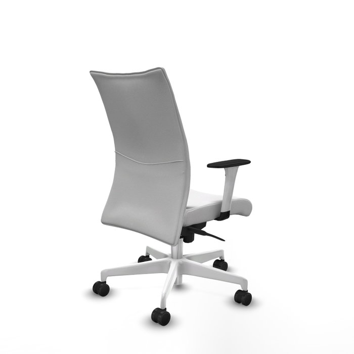 PIQUERAS Y CRESPO Silla Albacete confidente blanca con mecanismo Sincro y brazos 1D PIQUERAS Y CRESPO Silla Albacete confidente blanca con mecanismo Sincro y brazos 1D