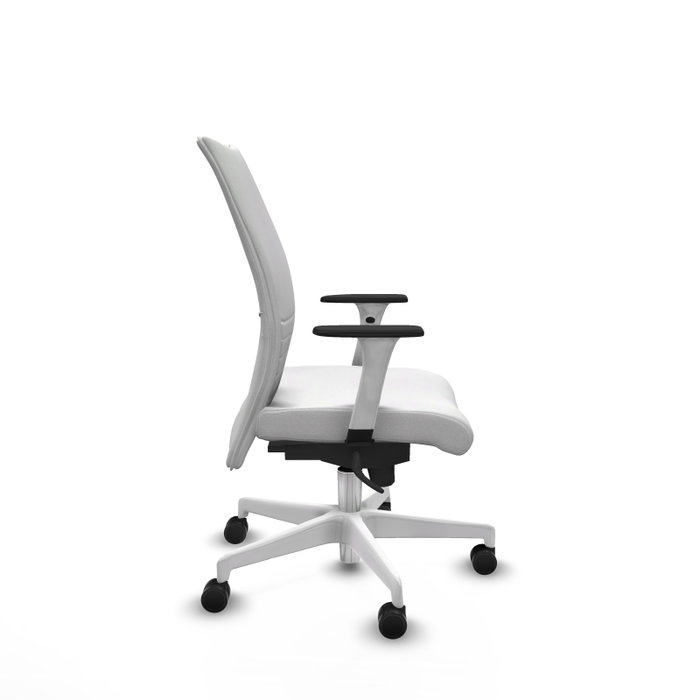PIQUERAS Y CRESPO Silla Albacete confidente blanca con mecanismo Sincro y brazos 1D PIQUERAS Y CRESPO Silla Albacete confidente blanca con mecanismo Sincro y brazos 1D