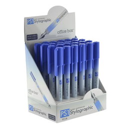 OFFICE BOX Pluma Estilográfica Desechable PS1 Tinta Azul (Set de 24)