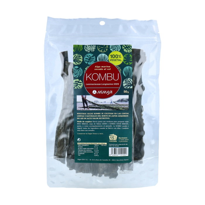 MIMASA Alga Kombu de Japón Eco 50g MIMASA Alga Kombu de Japón Eco 50g