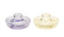 DKD Home Decor Portavela de Cristal Amarillo Malva 10 x 5.5 x 10 cm (6 Unidades)