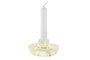 DKD Home Decor Portavela de Cristal Amarillo Malva 10 x 5.5 x 10 cm (6 Unidades)