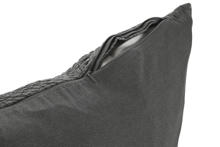 DKD Home Decor Cojín Cottage Gris Claro 60x60 cm - Lote 2 unidades