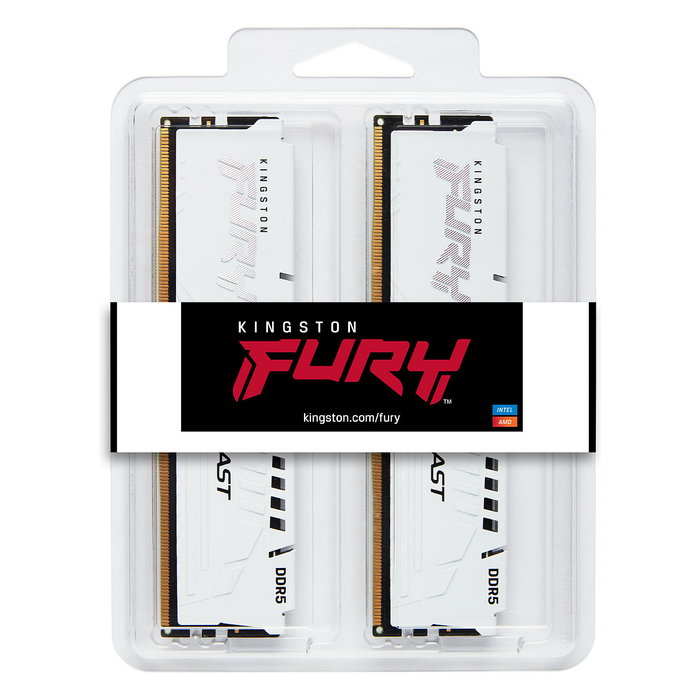 Kingston FURY Beast 32GB (2x16GB) DDR5 6000MT/s CL30 DIMM White EXPO Kingston FURY Beast 32GB (2x16GB) DDR5 6000MT/s CL30 DIMM White EXPO