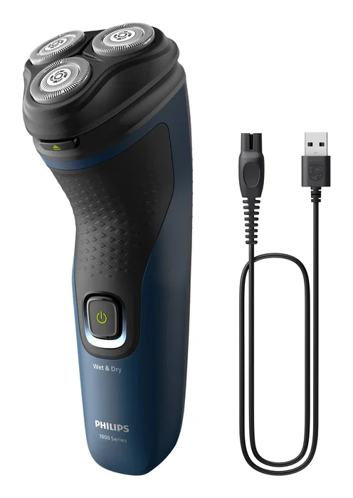 Philips S1151/00 Afeitadora Rotatoria Wet & Dry Negro y Azul Philips S1151/00 Afeitadora Rotatoria Wet & Dry Negro y Azul