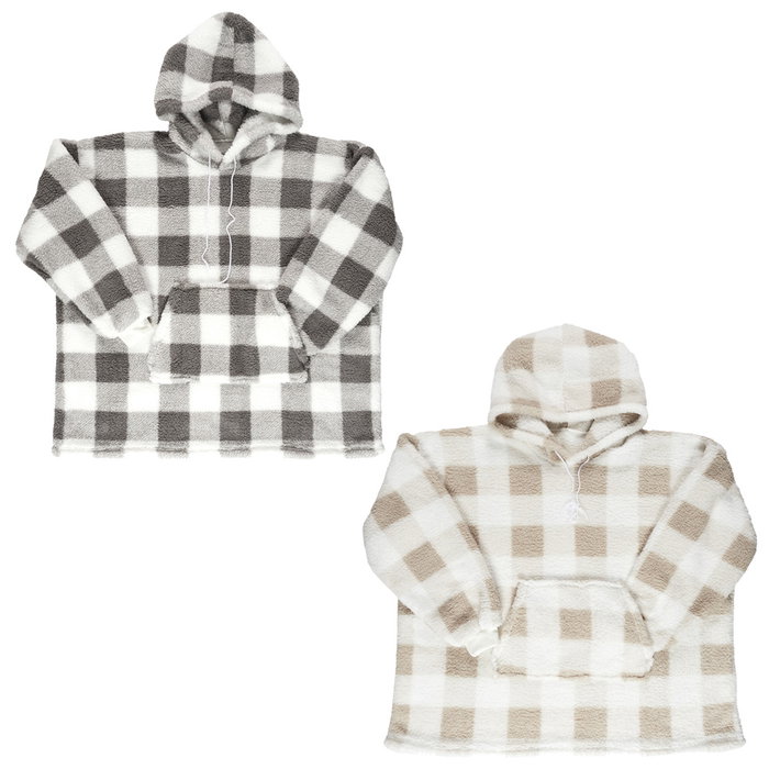 Home Deco Factory Sudadera Con Capucha Cuadros Poliéster