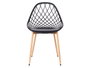 Giftdecor Silla Rejilla Negra 56 cm x 80 cm x 51 cm (Set de 4)
