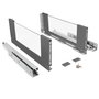 ALK System Cajón QUBE Cristal Extracción Total Cierre Amortiguado Antracita Altura 185 mm Ref. 1383.287