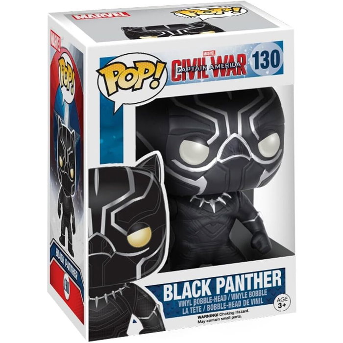 Funko Figura POP Marvel Civil War Black Panther Figura de Vinilo 9cm
