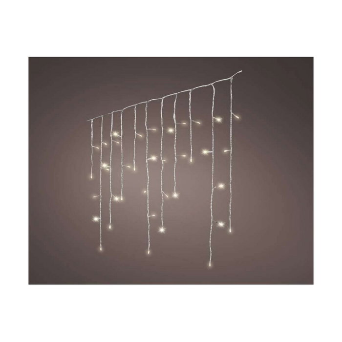 Lumineo Cortina LED Icicle Lights con 240 LEDs, Luz Cálida y 5,8 m