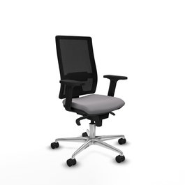 PIQUERAS Y CRESPO Silla de oficina Horna con mecanismo Sincro Gris y Negro