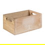 S/2 Cajas Blanco-Natural Madera de Mango 24 X 16 X 11 cm