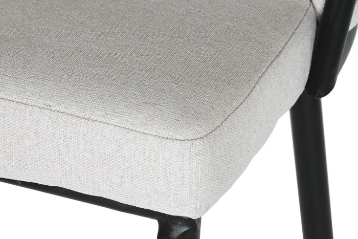 DKD Home Decor Taburete Moderno Beige Metal Poliester Trenzado 44 x 104 x 47 cm (2 Unidades)