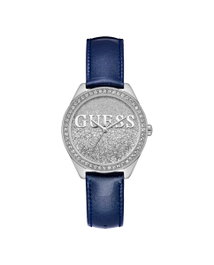 Guess W0823L13 Reloj para mujer con correa de piel azul oscuro