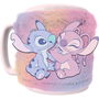 PYRAMID Taza funda de peluche Angel & Stitch Disney 440ml Cerámica Nylon Microondas Lavavajillas