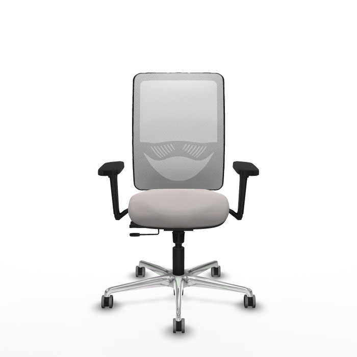 PIQUERAS Y CRESPO Silla de oficina Zulema Blanca con Brazos 3D y Mecanismo Sincro/Traslack