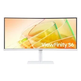 Samsung ViewFinity S6 S34C650TAU Monitor Curvo 34" Ultra WQHD (3440x1440) 1000R 100Hz HDR10 VA Thunderbolt 4 90W Altavoces Regulable en Altura Blanco